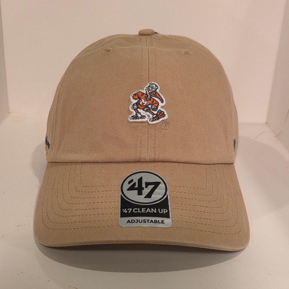 Miami Hurricanes Khaki Clean Up 47 Brand Adjustable Hat Sebastian Ibis Cap